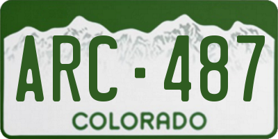 CO license plate ARC487
