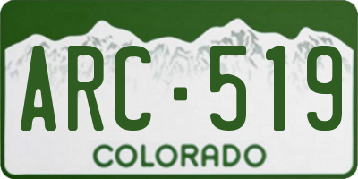 CO license plate ARC519