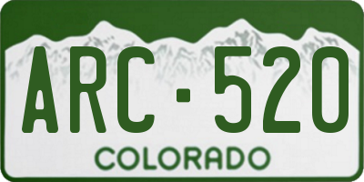 CO license plate ARC520