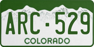CO license plate ARC529