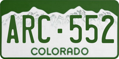 CO license plate ARC552