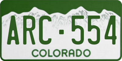 CO license plate ARC554