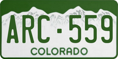 CO license plate ARC559