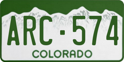 CO license plate ARC574