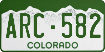 CO license plate ARC582