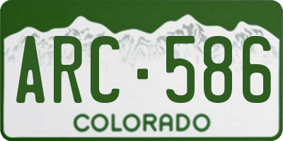 CO license plate ARC586
