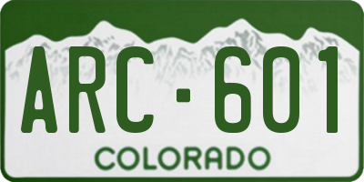 CO license plate ARC601