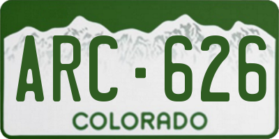 CO license plate ARC626