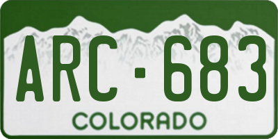 CO license plate ARC683