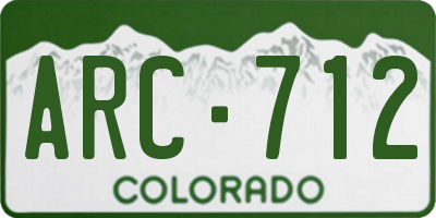 CO license plate ARC712