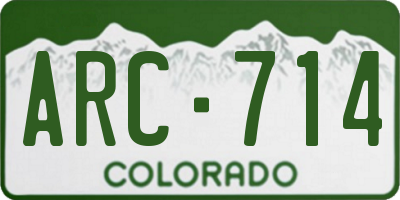 CO license plate ARC714