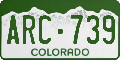 CO license plate ARC739
