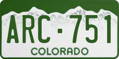 CO license plate ARC751