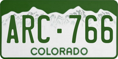 CO license plate ARC766