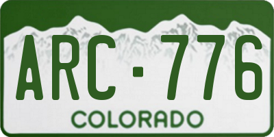 CO license plate ARC776