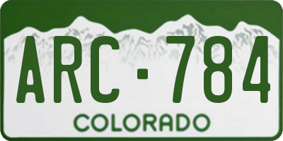 CO license plate ARC784