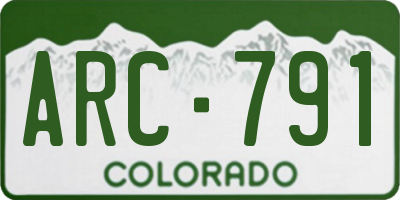 CO license plate ARC791
