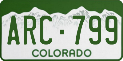 CO license plate ARC799