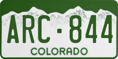 CO license plate ARC844