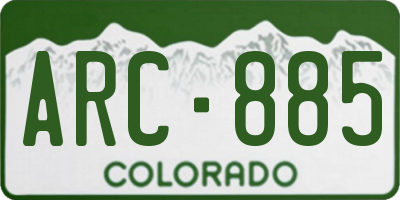 CO license plate ARC885