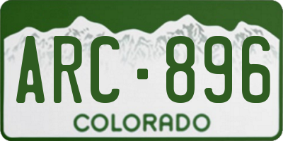 CO license plate ARC896