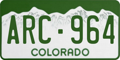 CO license plate ARC964