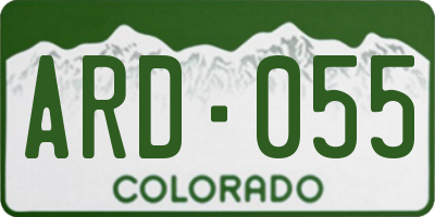 CO license plate ARD055