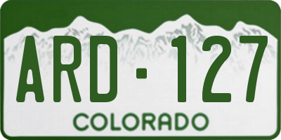 CO license plate ARD127