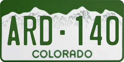 CO license plate ARD140