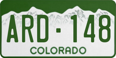 CO license plate ARD148