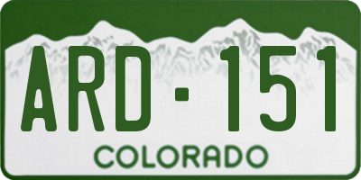 CO license plate ARD151