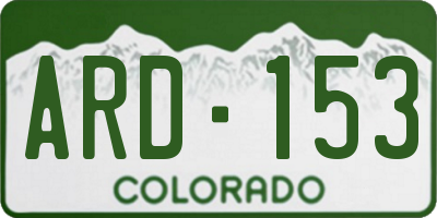 CO license plate ARD153