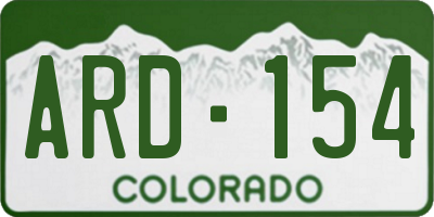 CO license plate ARD154