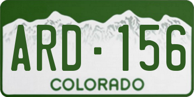 CO license plate ARD156
