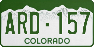 CO license plate ARD157