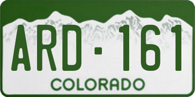 CO license plate ARD161