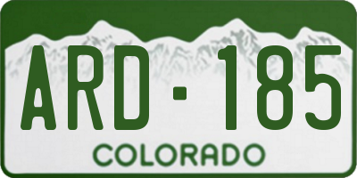 CO license plate ARD185