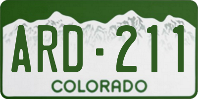 CO license plate ARD211