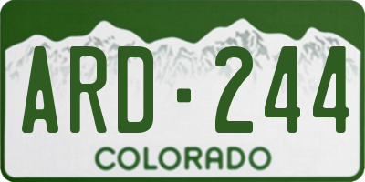 CO license plate ARD244