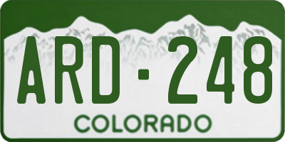 CO license plate ARD248