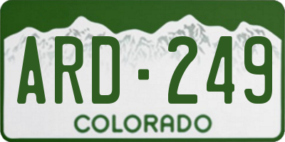 CO license plate ARD249