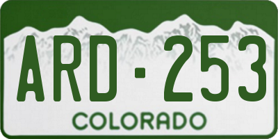 CO license plate ARD253