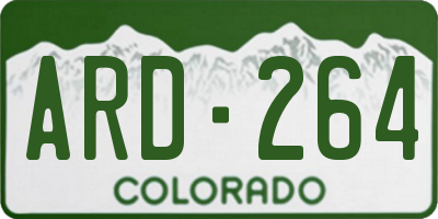 CO license plate ARD264