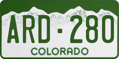 CO license plate ARD280