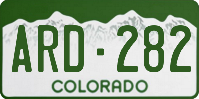 CO license plate ARD282