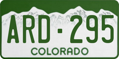 CO license plate ARD295