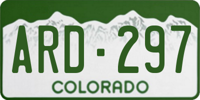 CO license plate ARD297