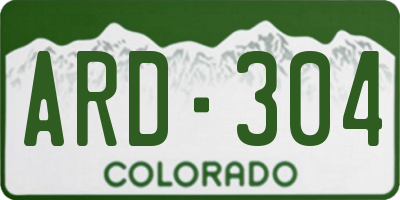 CO license plate ARD304
