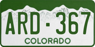 CO license plate ARD367