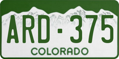 CO license plate ARD375